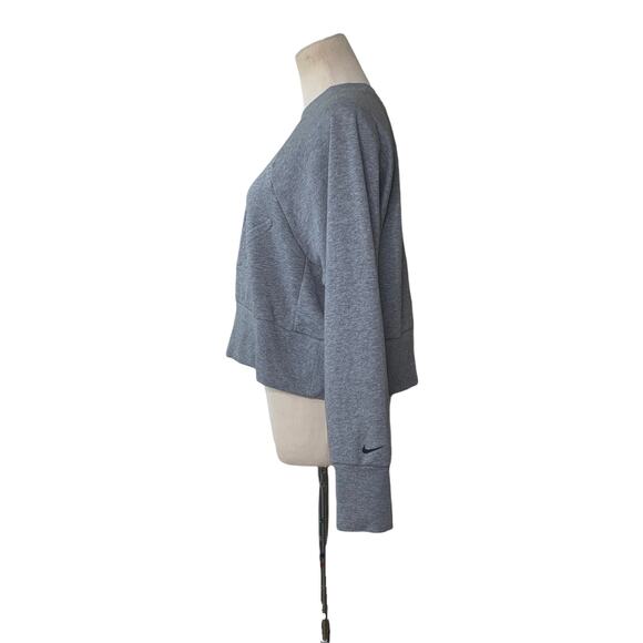 Nike gray cropped long sleeves sweatshirt size small - Picture 6 of 7